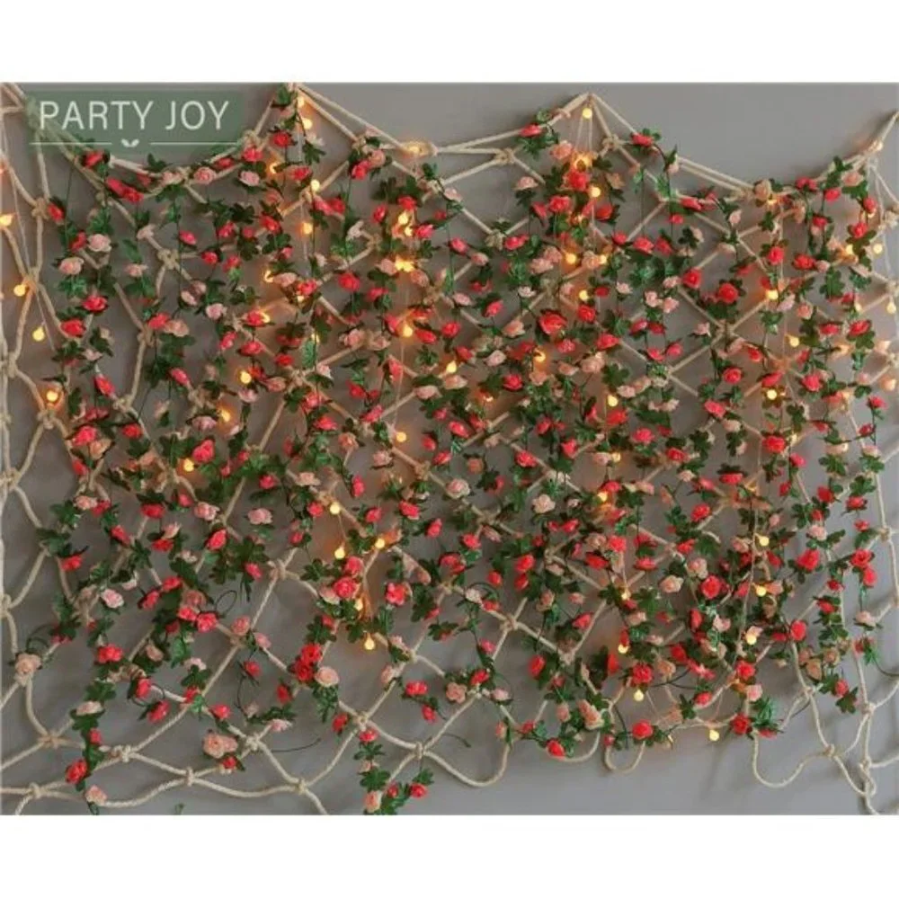 8pcs 65.6Ft Flower Garland, Fake Rose Vine Artificial Flowers Hanging Rose Ivy